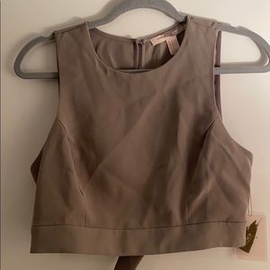 Taupe Crop Top